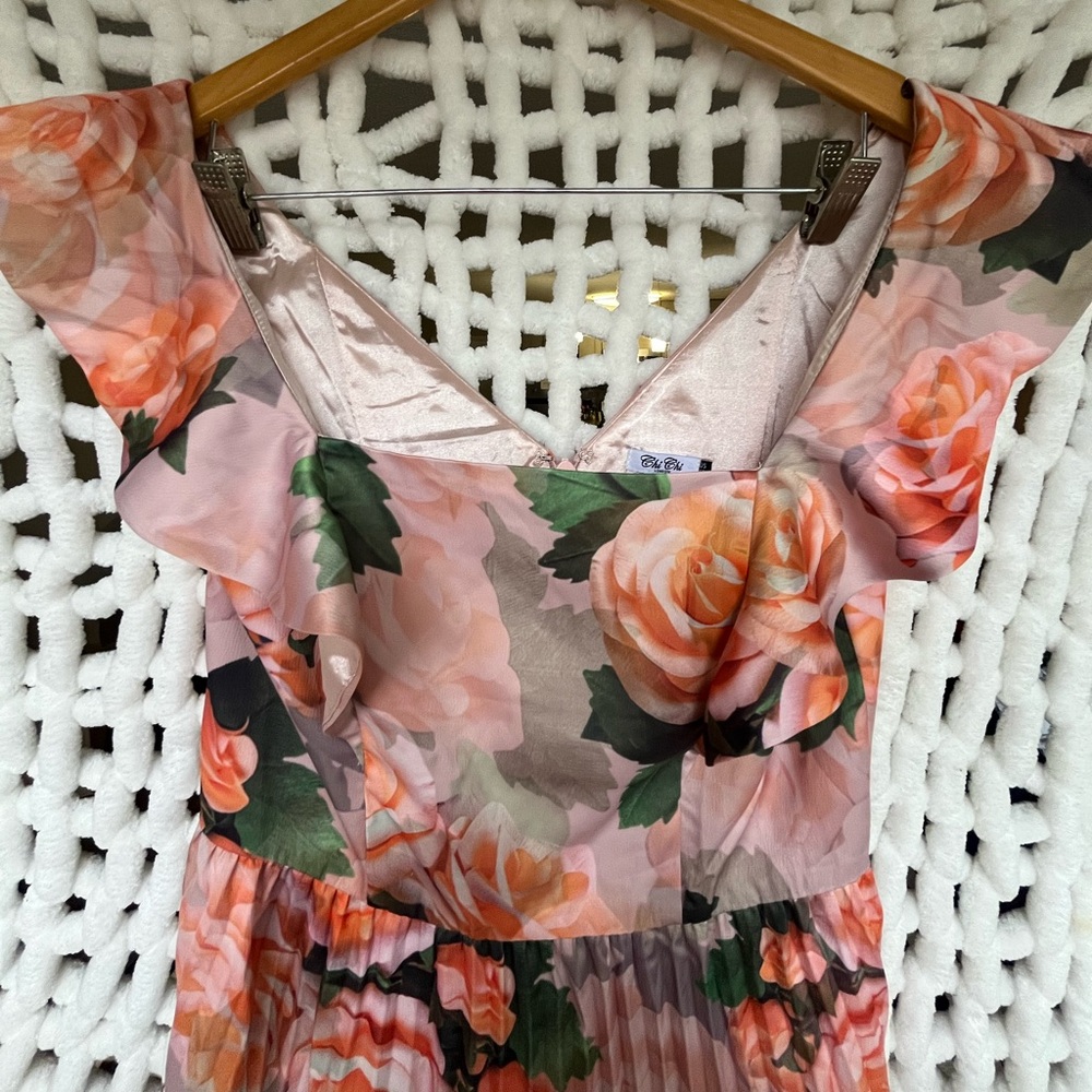 PLEATED A-LINE SEMIFORMAL